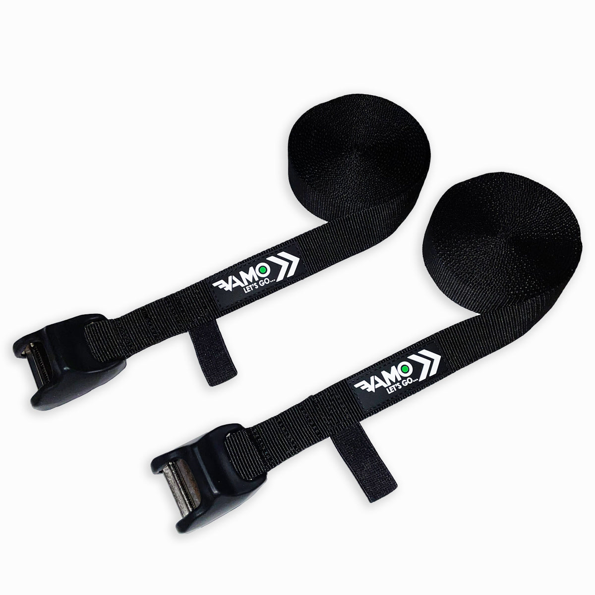 Basic 8' - 15' Tie Down Straps with Silicone Buckle Covers