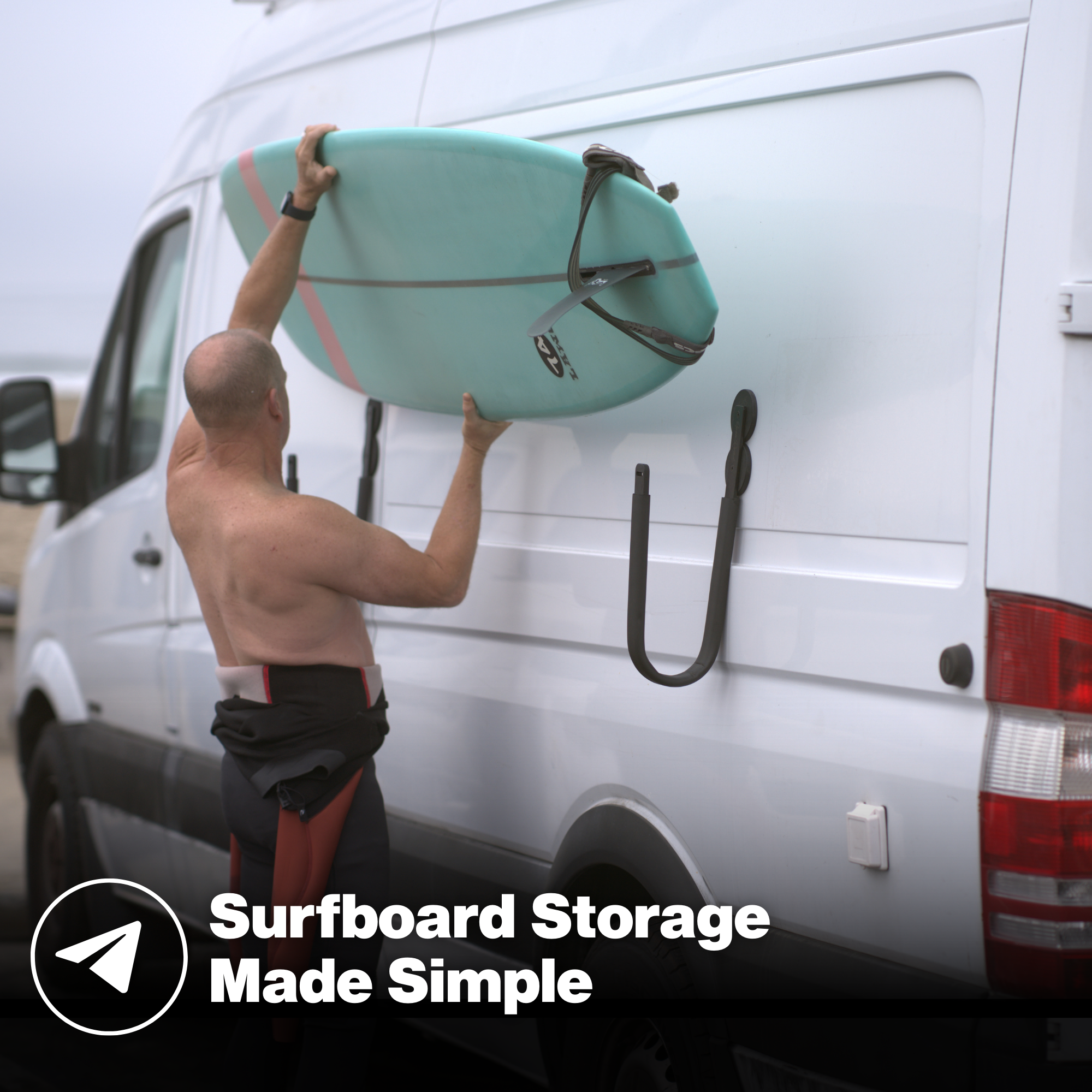 Magnetic Surfboard Rack