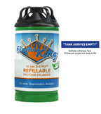 Flame King 1lb Refillable Propane Tank LP Cylinder- 2 Pack Eco Friendly Sustainable Tank