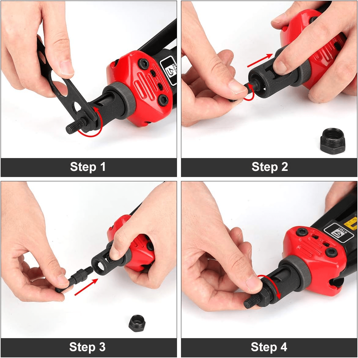 16" Rivet Nut Gun Kit Nut Sert Rivnut Tool With 15pcs Metric and UNC Mandrels