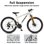 26" AllTrail Adult Mountain Bike | 21-Speed Hardtail (White)