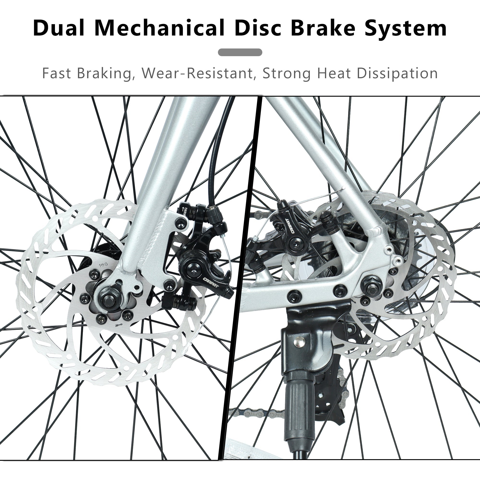 700C Road Bike - Lightweight Aluminum Frame, 16-Speed & Dual Disc Brakes