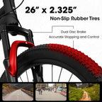 26" RidgeLine Adult Mountain Bike | 21-Speed Hardtail (Black-Orange)