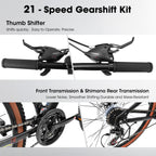 24" TrailLite Adult Mountain Bike | 21-Speed Hardtail (Red-Black)