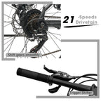 26" AllTrail Adult Mountain Bike | 21-Speed Hardtail (Black)