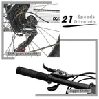 26" AllTrail Adult Mountain Bike | 21-Speed Hardtail (White)