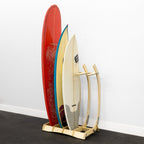 Big Sur Surfboard Storage Wood Stand | Holds 4 Surfboards