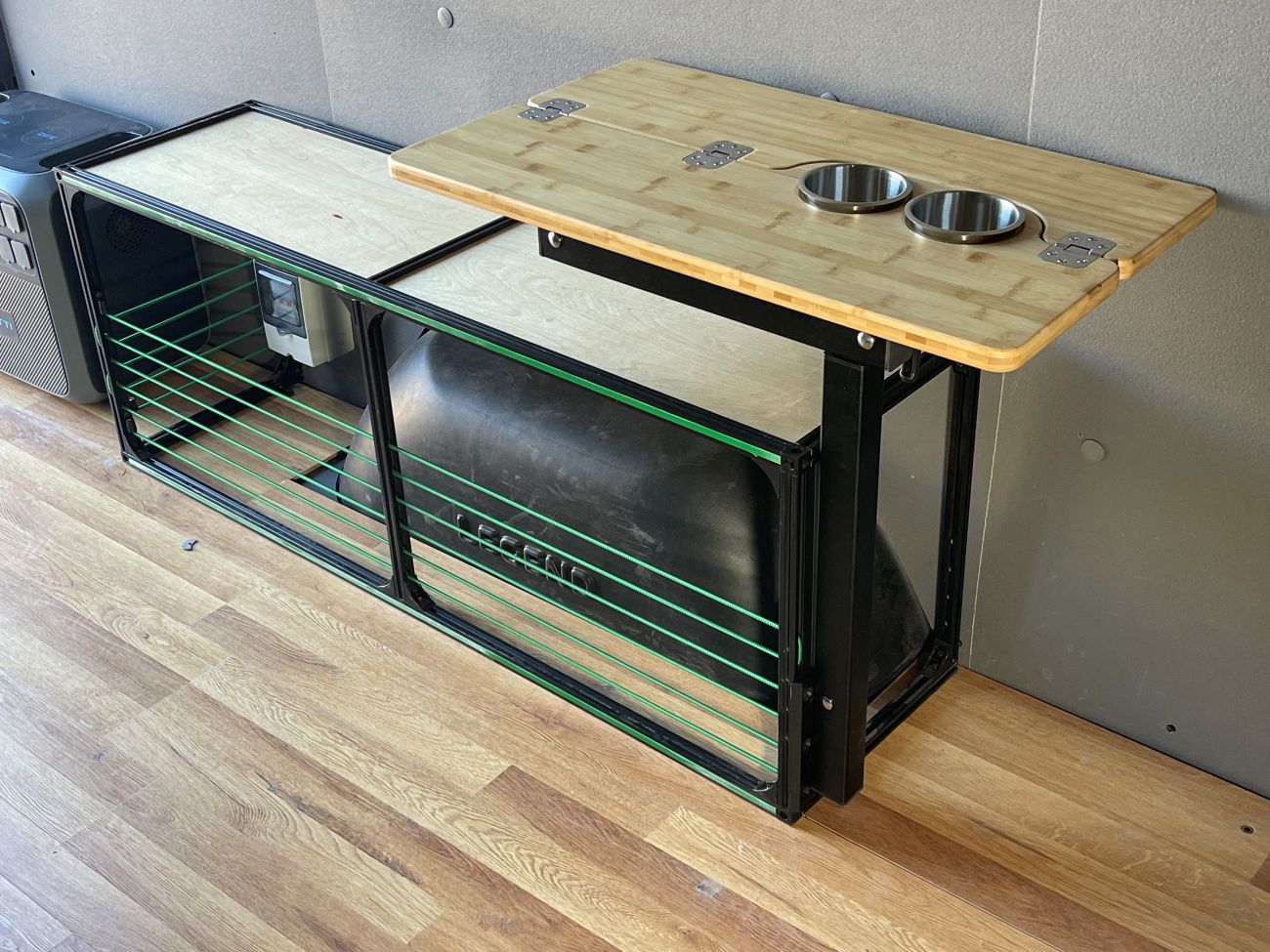 Van Wheel Well Bench Storage - Camper Van Conversion DIY Kit