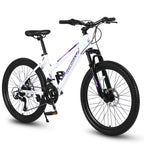 26" Women & Teen Mountain Bike - Shimano 21-Speed, Dual Disc Brakes & 100mm Front Suspension