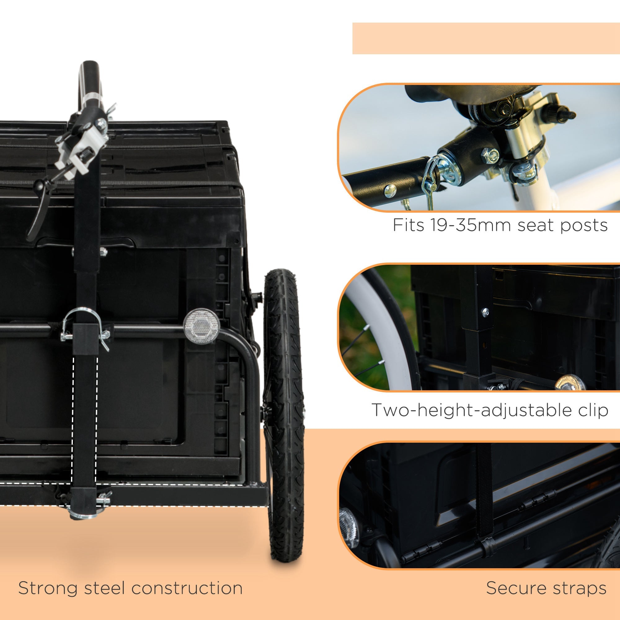Bike Cargo Trailer – Removable Storage Box