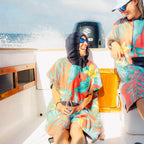 Changing Poncho: Palms Coral