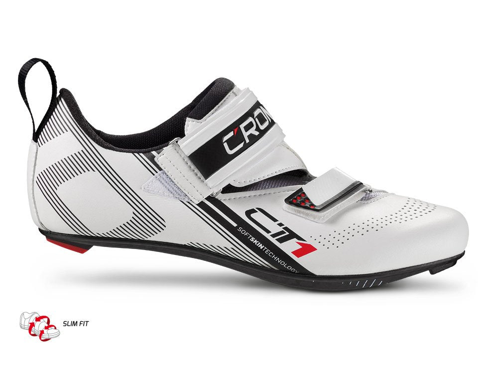 CRONO CT1 Carbon Triathlon Cycling Shoes - White