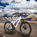 26" Women & Teen Mountain Bike - Shimano 21-Speed, Dual Disc Brakes & 100mm Front Suspension