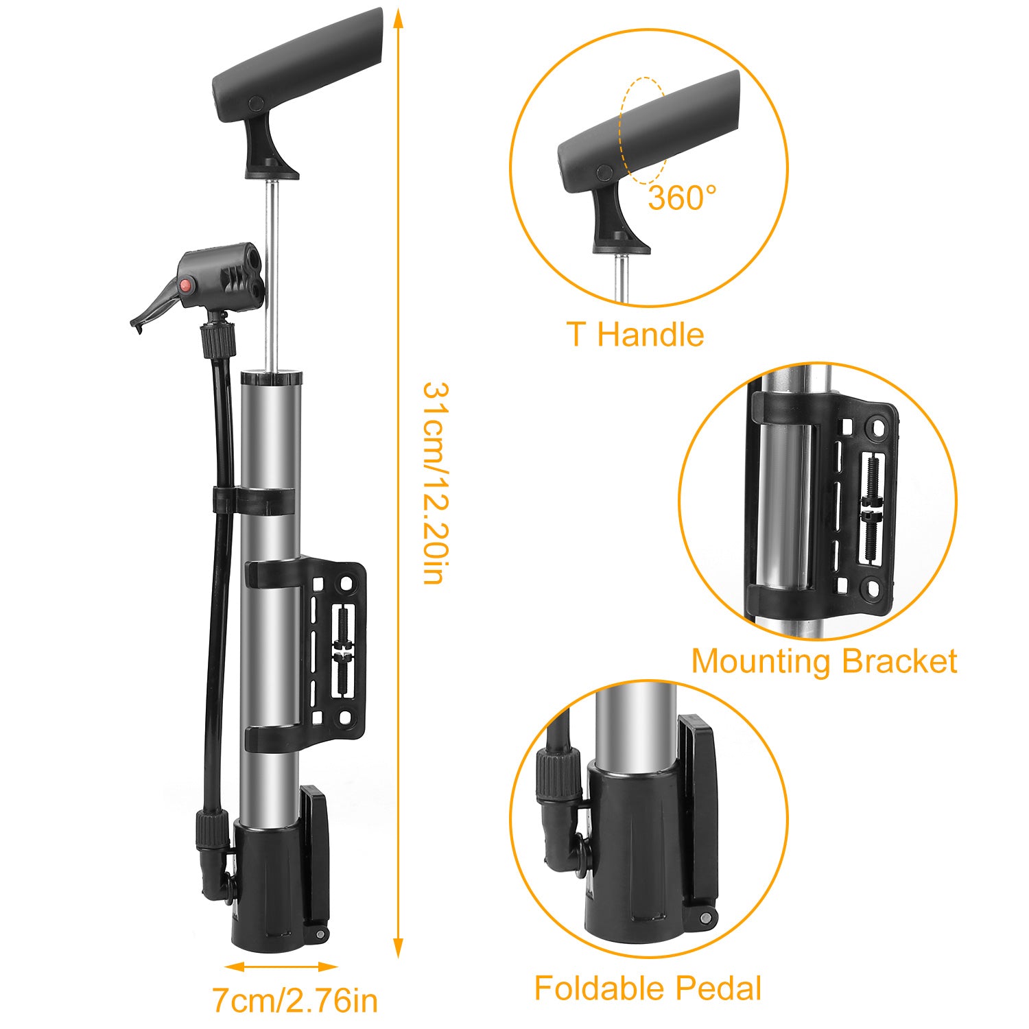 Bike Tire Inflator – Mini Portable Pump
