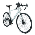 700C Road Bike - Lightweight Aluminum Frame, 16-Speed & Dual Disc Brakes