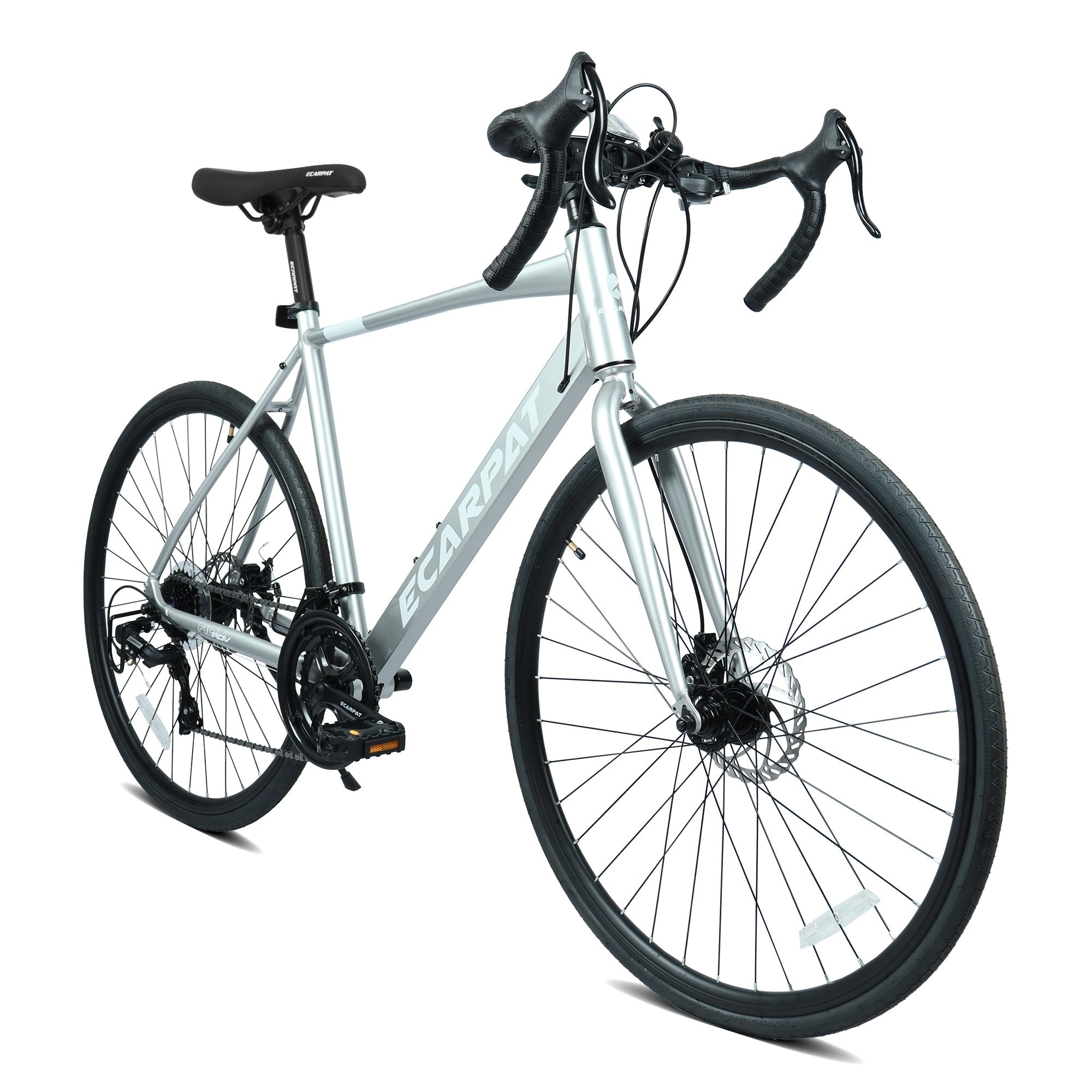 700C Road Bike - Lightweight Aluminum Frame, 16-Speed & Dual Disc Brakes