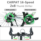 700C Road Bike - Lightweight Aluminum Frame, 16-Speed & Dual Disc Brakes