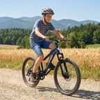 24" Youth Mountain Bike (Blue) - 7-Speed, Front Suspension & Hybrid Brakes