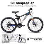 27.5” TrailX - Mountain Bike | Full Suspension | 21-Speed | Black Blue 2
