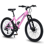 26" Women & Teen Mountain Bike - Shimano 21-Speed, Dual Disc Brakes & 100mm Front Suspension