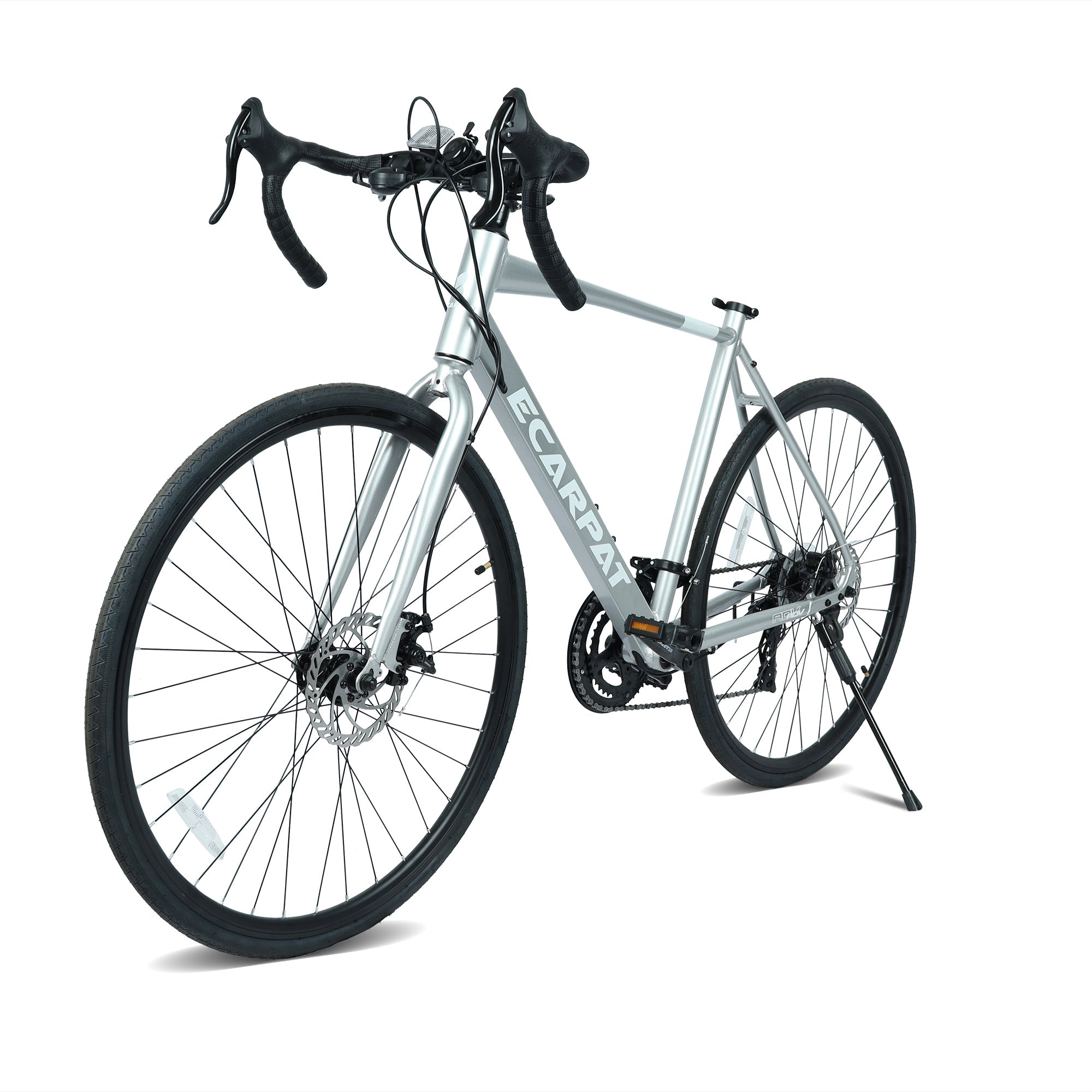 700C Road Bike - Lightweight Aluminum Frame, 16-Speed & Dual Disc Brakes