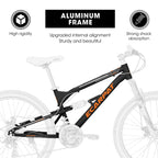 26" RidgeLine Adult Mountain Bike | 21-Speed Hardtail (Black-Orange)
