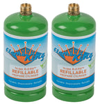 Flame King 1lb Refillable Propane Tank LP Cylinder- 2 Pack Eco Friendly Sustainable Tank