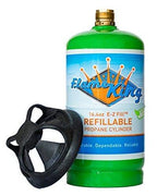 Flame King 1lb Refillable Propane Tank LP Cylinder- 2 Pack Eco Friendly Sustainable Tank