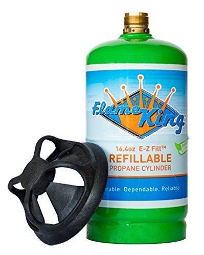 Flame King 1lb Refillable Propane Tank LP Cylinder- 2 Pack Eco Friendly Sustainable Tank