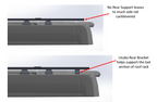 FORD TRANSIT - 148EXT REAR STANDARD ROOF RACK BRACKETS - SET OF 2