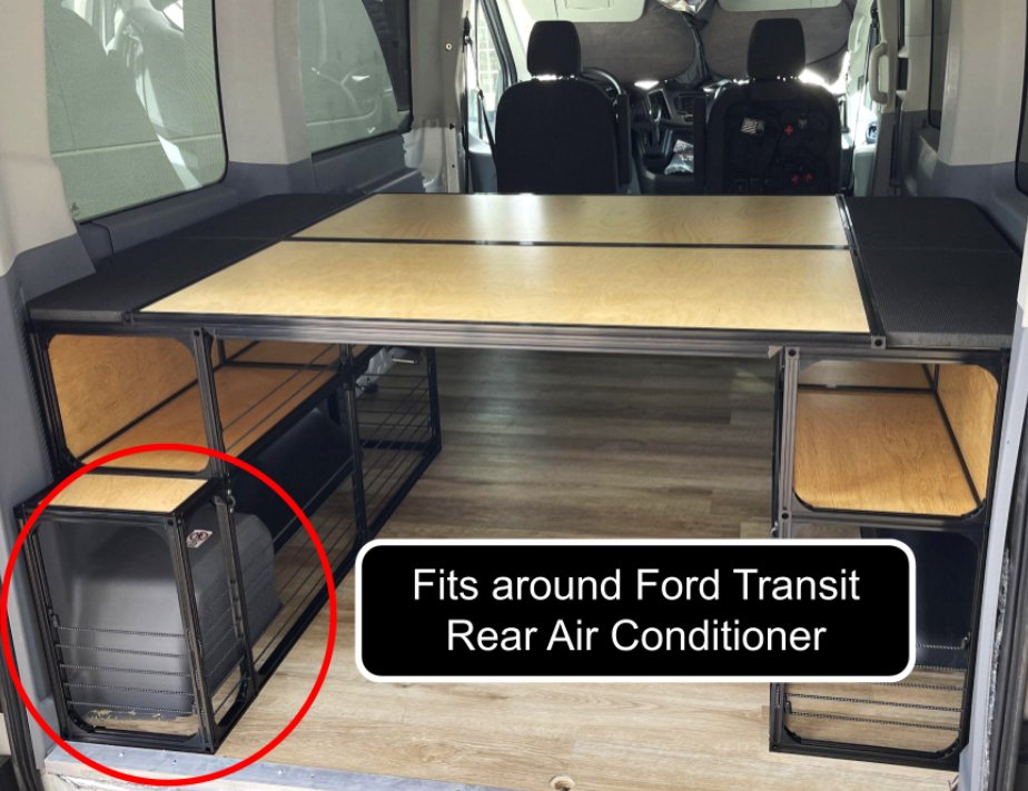 Van Bed 48" & Shelving | Camper Van Conversion DIY Kit