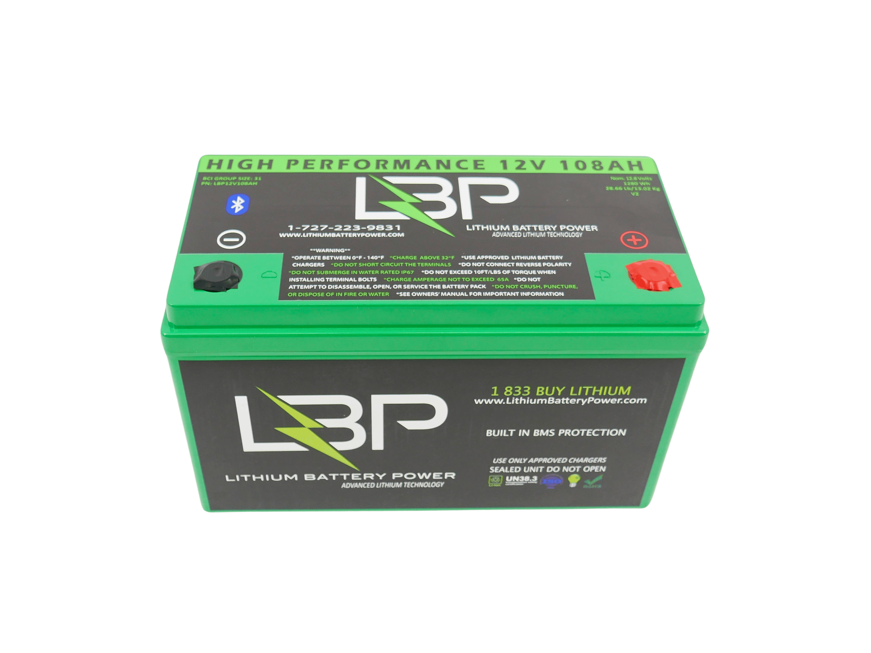 LBP 12V 108Ah BT High Performance Lithium Battery