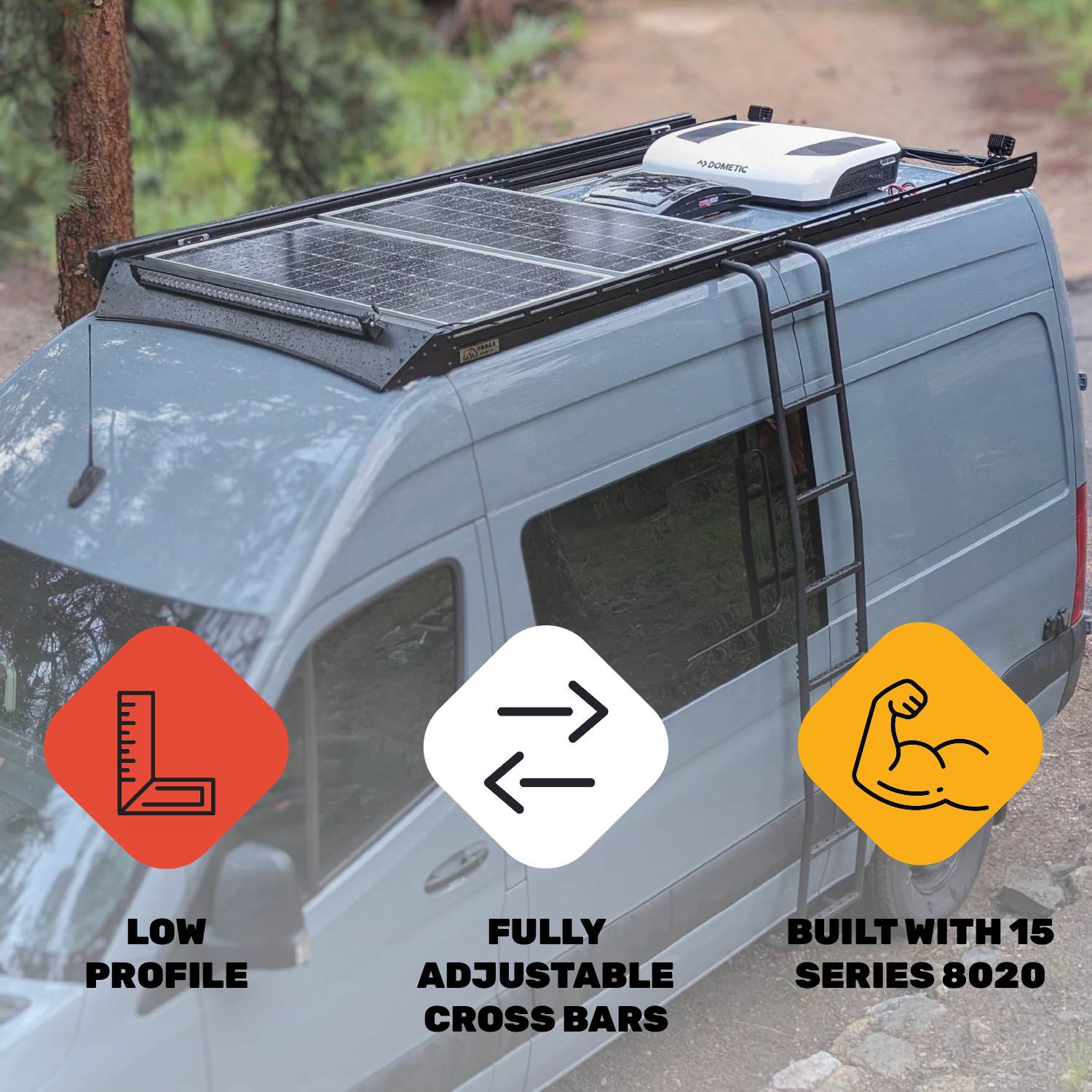 Mercedes Sprinter Roof Rack - Premium Light Bar - 144" High Roof