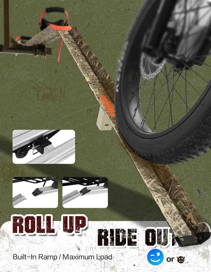 Camo Hitch E-bike Rack with Ramp | Fat Tire, 2-Bike, 2"
