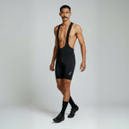 Pro Men’s Black Cycling Bib Shorts – Dual 3D Gel Pad Options for Customized Comfort & Performance