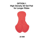 Pro Men’s Black Cycling Bib Shorts – Dual 3D Gel Pad Options for Customized Comfort & Performance