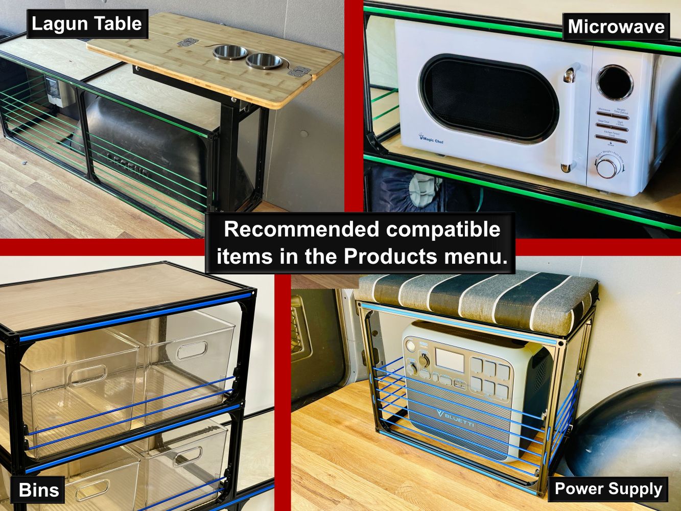 Mercedes Sprinter 144 Shelving Set - Camper Van Conversion DIY Kit