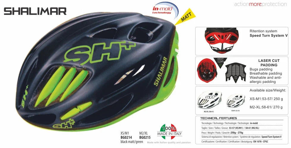 SH+ Shalimar Gravel Helmet - Black / Green