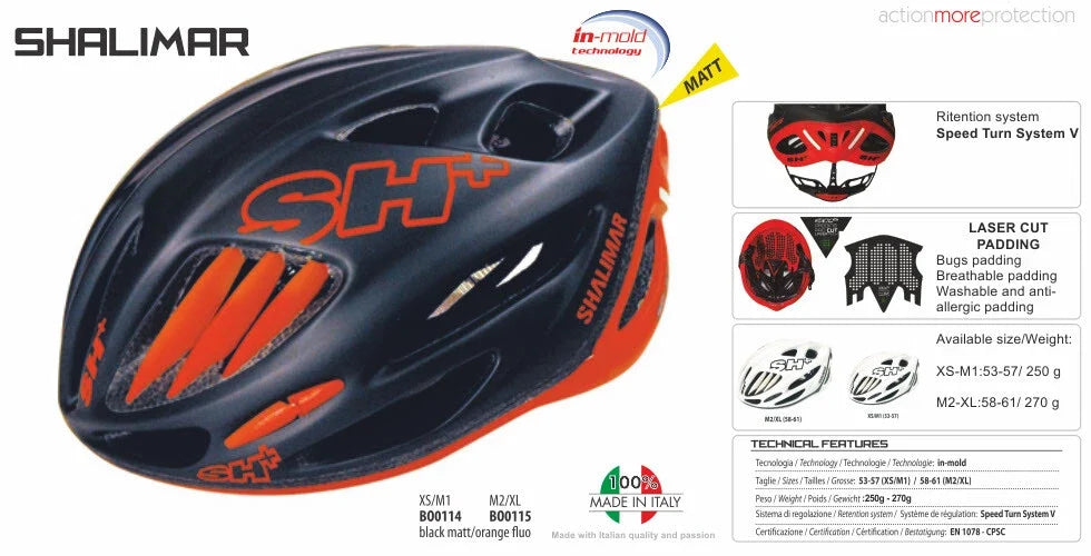 SH+ Shalimar Gravel Helmet - Black / Orange