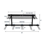 Solitude Ski Wire Shelf | Adjustable Wall Storage System | Holds 10 Pairs of Skis