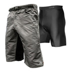 Enduro Men’s MTB Shorts with Padded Underliner – Trail-Ready Comfort and Performance (Grey, Black, or Plaid)