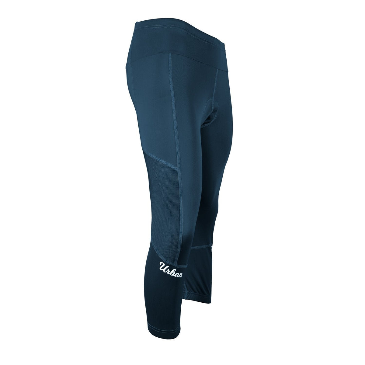 The Resistance - Women's Premium 3D Padded Cycling Mid-Rise 3/4 Capri, with Zippered Back Pocket and Body-Mapped Ventilation