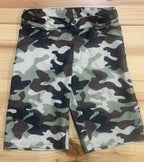 The Shredder Camo — Men's MTB Shorts with Detachable Padded Undershorts | Green & Black Camo