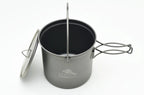 TOAKS Titanium 1100ml Pot with Bail Handle | Ultralight Camping & Bushcraft Cooking Pot