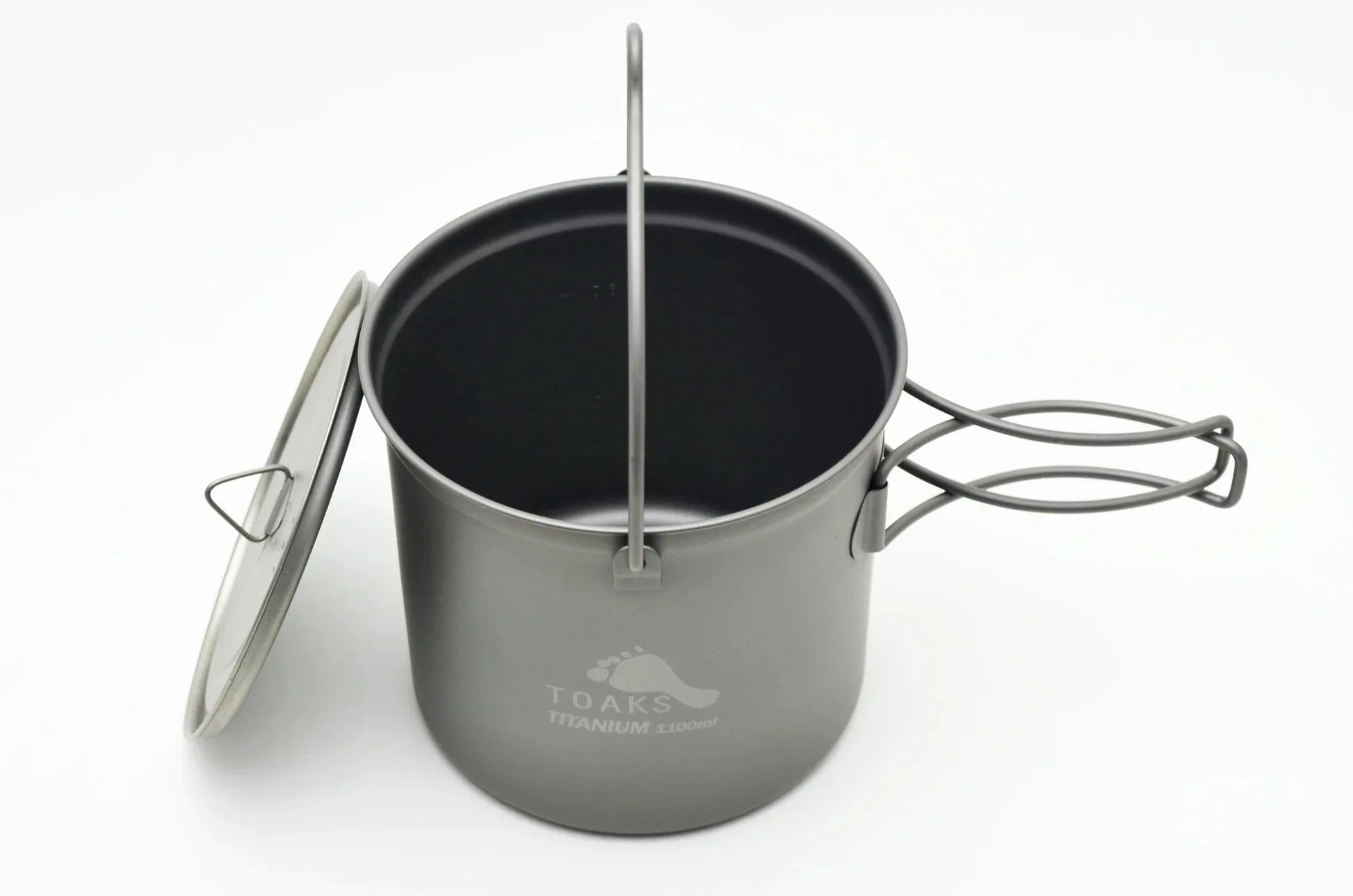 TOAKS Titanium 1100ml Pot with Bail Handle | Ultralight Camping & Bushcraft Cooking Pot