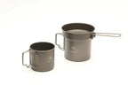 TOAKS Titanium Pan/Pot/Mug Combo Set (3 pcs) | Ultralight Titanium Camping Cookware