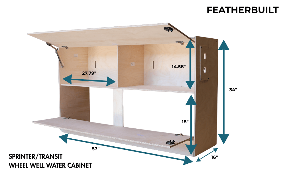 Transit Wheel Well Water Cabinet