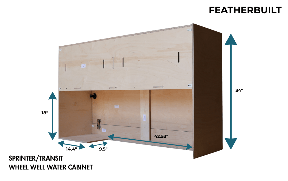 Sprinter Wheel Well Water Cabinet