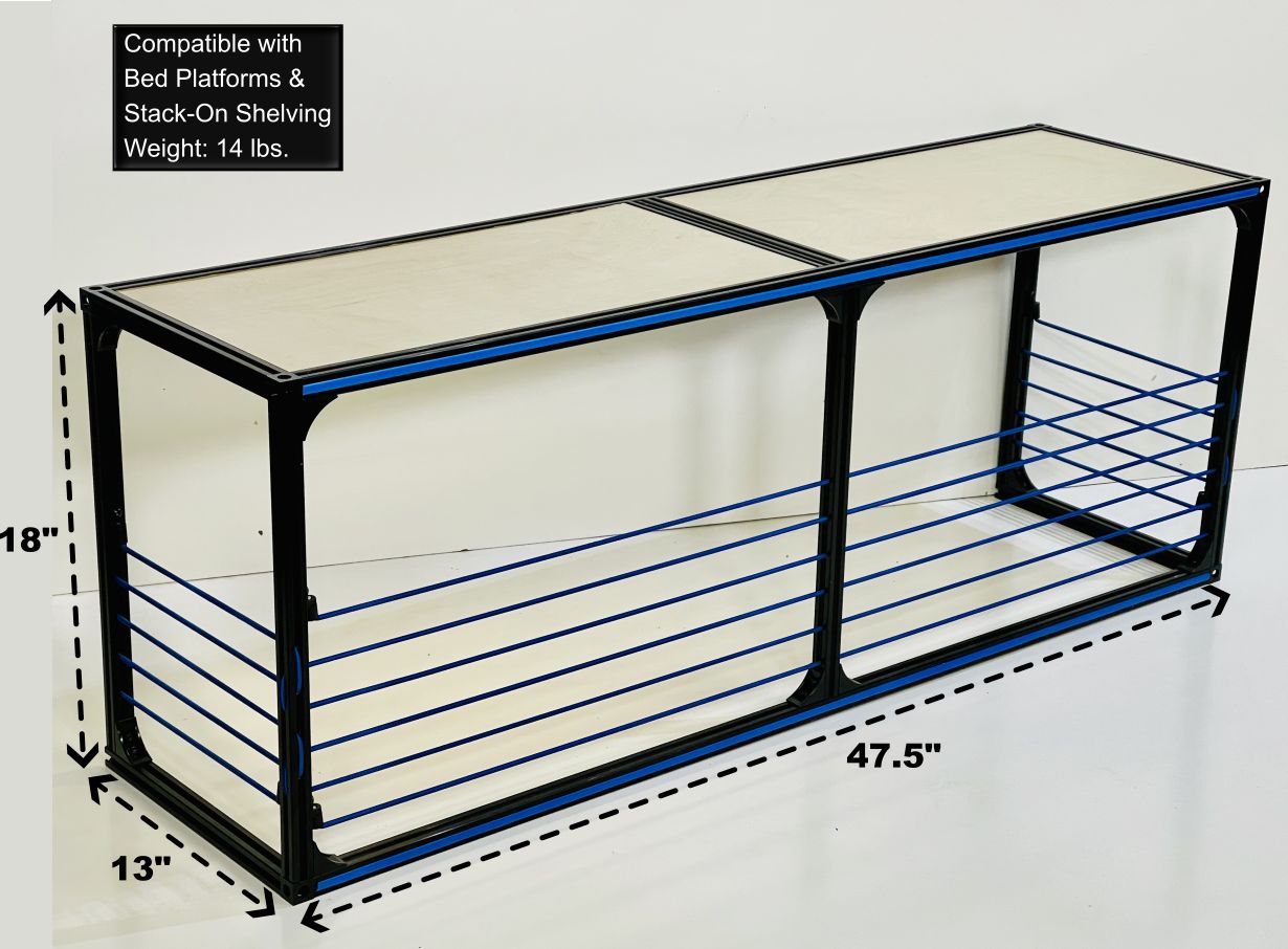 Van Wheel Well Bench Storage - Camper Van Conversion DIY Kit