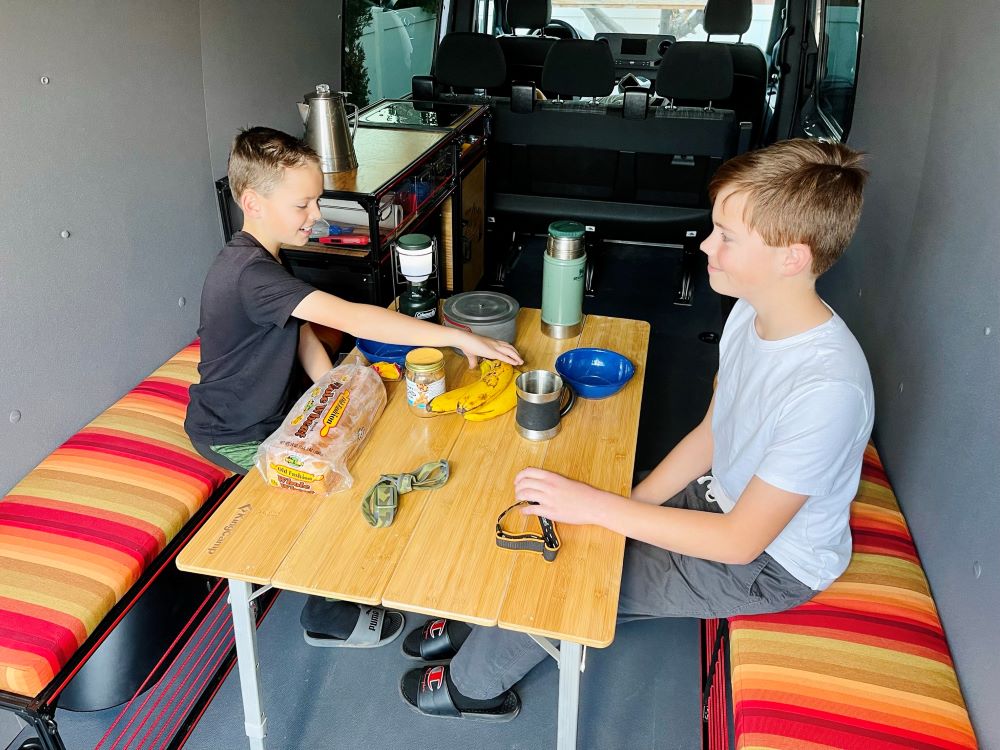 Van Wheel Well Bench Storage - Camper Van Conversion DIY Kit